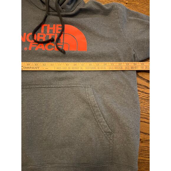 The North Face Hoodie Gray Orange Pullover Hooded Sweatshirt Hoodie Large - Picture 6 of 6